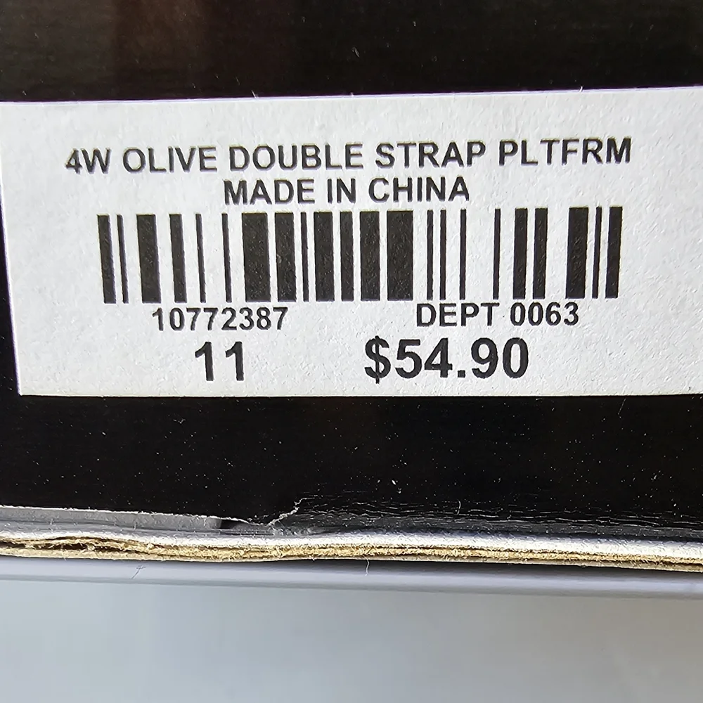 TORRID Double Strap Platform Shoe for Women in Olive - Picture 6 of 9